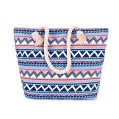 패턴 대용량 캔버스 에코백