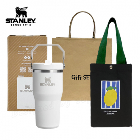 스탠리 텀블러 플립스트로591ml 화이트(파우치+쇼핑백포함) #3