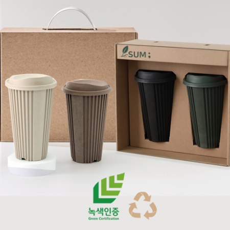 녹색인증 숨텀블러 넘버원 탄소중립 친환경텀블러 420ml 식기세척기,전자레인지 가능 #2