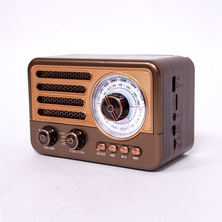 클래식 레트로감성 무선 블루투스 스피커 FM AM SW 아날로그 라디오 LED 후레쉬 라이트 CRF-20B #3