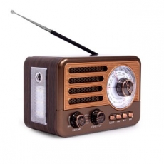 클래식 레트로감성 무선 블루투스 스피커 FM AM SW 아날로그 라디오 LED 후레쉬 라이트 CRF-20B