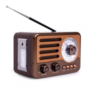 클래식 레트로감성 무선 블루투스 스피커 FM AM SW 아날로그 라디오 LED 후레쉬 라이트 CRF-20B