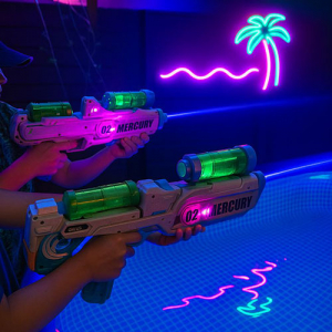 헬로우 컬러풀 전동 자동 물총 워터밤 전자 놀이 워터건 대용량 대형