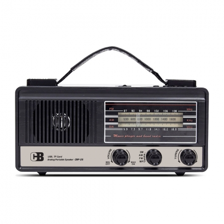 라디오 FM AM USB TF SD카드 라이트 레트로 탁상 휴대용 CRF25 #3