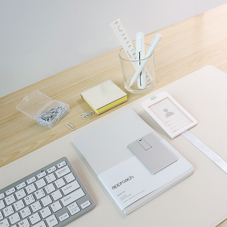 레스쁘리 화이트 사무 웰컴키트 A, 사원증케이스+노트+USB+인덱스 점착메모패드+샤오미볼펜+칼+클립 #3