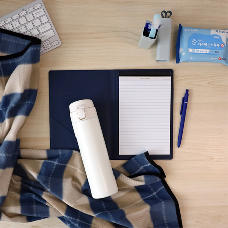 레스쁘리 프리미엄 일상 케어 웰컴키트 A, 담요+모던원터치텀블러+치약칫솔세트+메모패드+볼펜+향균물티슈 #3