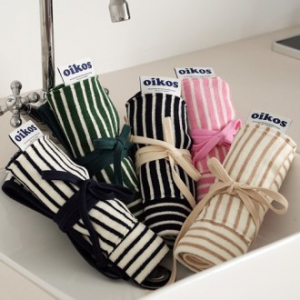 남녀공용 스트라이프 허리 앞치마 포켓 미니 반앞치마 바리스타 5컬러