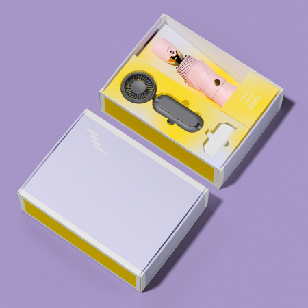 루티네 선물세트 마카롱 자동 암막 양우산 + 우산애착 미니 선풍기 + 보조배터리 #3