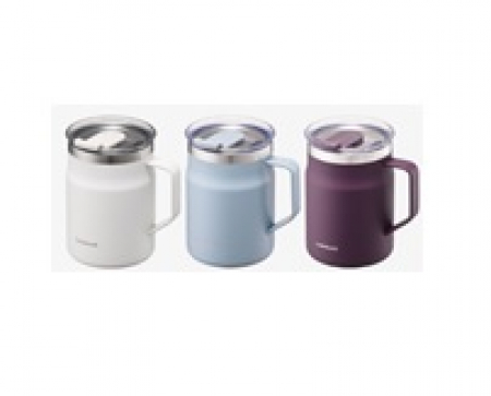 메트로 보온보냉 머그컵 475ml 콘크리트 화이트, 블루, 퍼플 #2