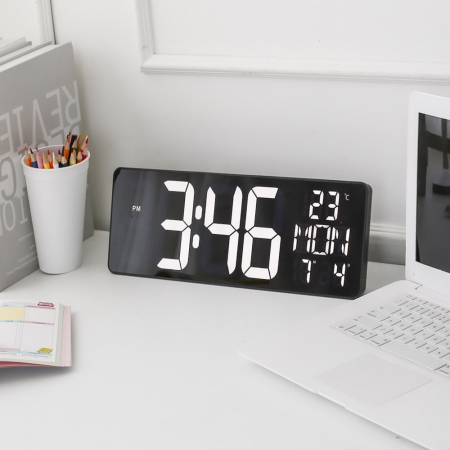 무소음 LED 탁상 스탠드 벽걸이 알람시계 전자 디지털 벽시계 AL-W378 #2