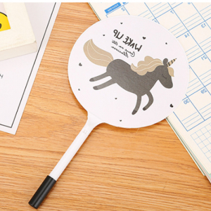 볼펜 부채 유니콘부채 미니부채