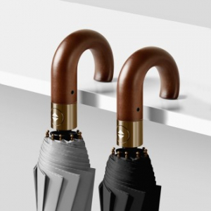 UV차단 곡자손잡이 3단 완전자동 양우산