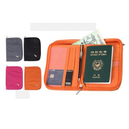 컬러 지퍼 파우치 여권 케이스 여행 항공 지갑 카드 #2