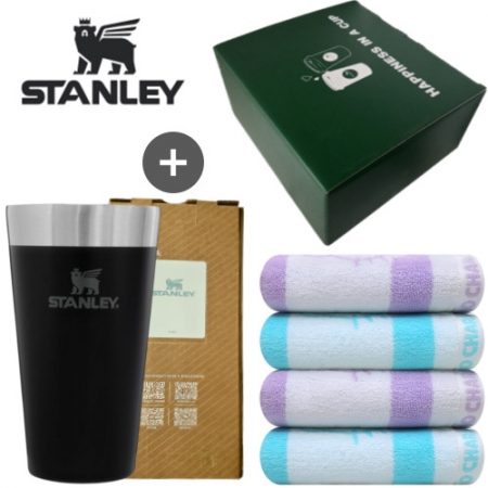 스탠리 파인트컵 블랙 산리오 선염세면 타올 선물세트 #2