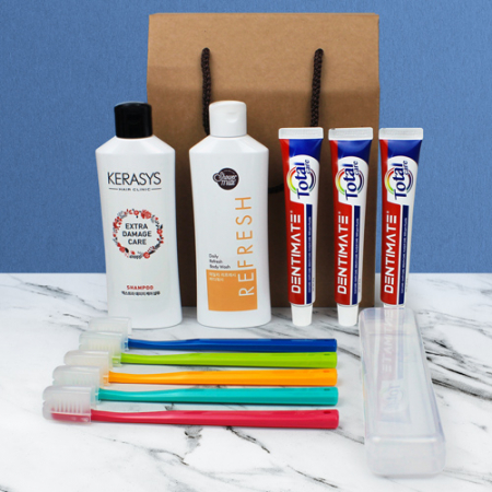 케라시스 샴푸+바디워시+크리오 덴티메이트 치약 3개+크리오 미세모칫솔 5개+휴대용케이스 #2