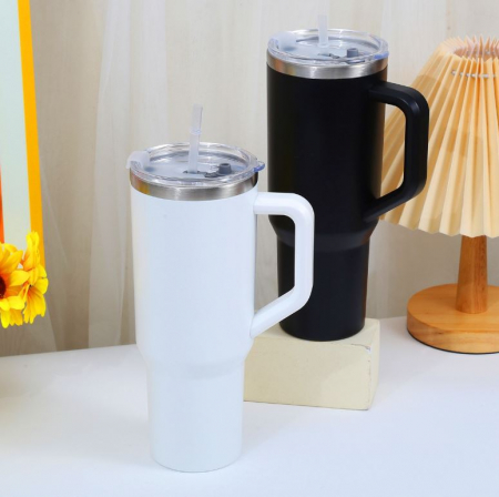 손잡이 대형 텀블러 1200ml 빨대포함 #2