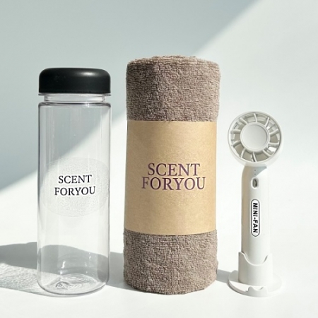 센트포유 미니핸디선풍기+마이보틀500ml+수건세트 F17 #2