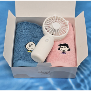 송월타올 스누피 수건+ 아이스 냉각 선풍기