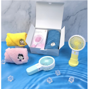 송월타올 스누피 수건+ 아이스 냉각 선풍기
