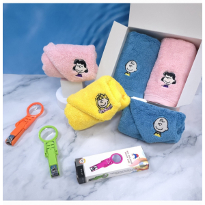 송월 스누피 수건+ 확대경 손톱깍기 선물세트