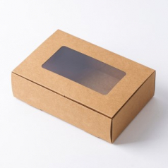 인기박스 투명창 선물상자 크라프트, 가로 20.5-25cm