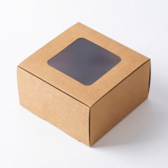 인기박스 투명창 선물상자 크라프트, 가로15-18.5cm