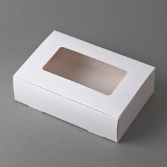 인기박스 투명창 선물상자 화이트, 가로 20.5-25cm