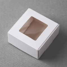 인기박스 투명창 선물상자 화이트, 가로 6.5-9.5cm