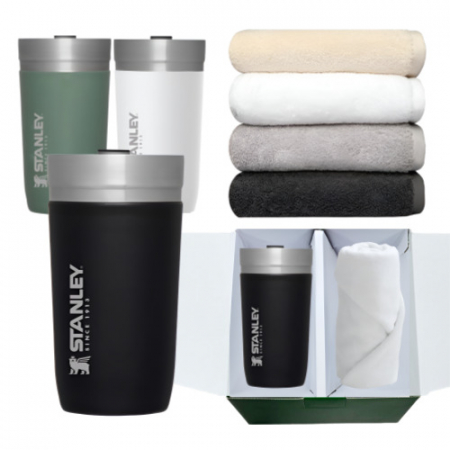 스탠리 고진공 블랙 송월 향균 무지 선물세트 #2