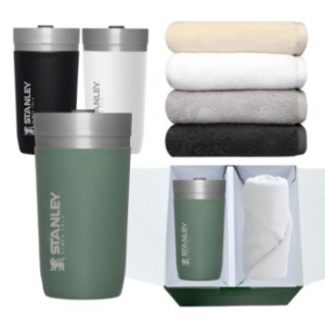 스탠리 고진공 그린 송월 향균 무지 선물세트