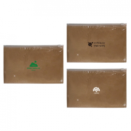 지퍼백, pvc + 부직포, 포장용지퍼백 S 26 x 18 #2