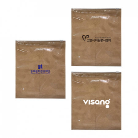 지퍼백 pvc + 부직포, 포장용지퍼백 M 25 x 30 #2
