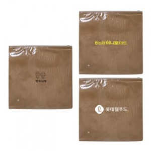 지퍼백 pvc + 부직포 포장용지퍼백 L 30 x 30