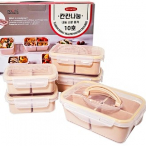 이지앤프리 칸칸나눔용기 10호 5p 선물세트/전자레인지가능