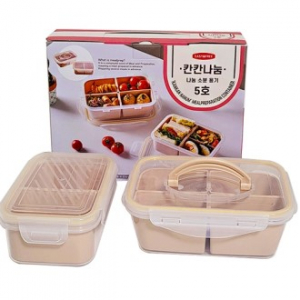 이지앤프리 칸칸나눔용기 5호 2p 선물세트/전자레인지가능