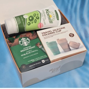 스타벅스 커피10p + 실리콘 텀블러+ 카밀 핸드크림 로션 선물세트 머그컵