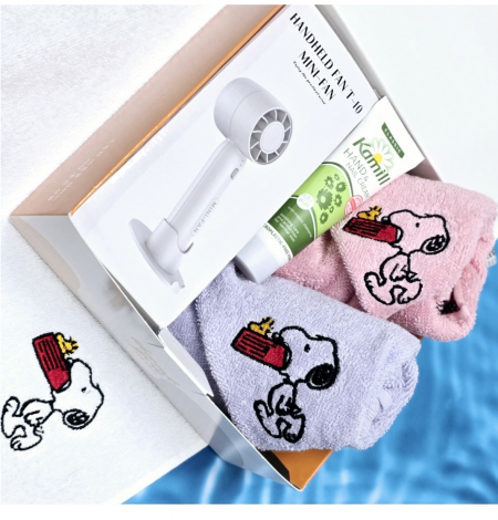 [송월타올], 송월 스누피 + 쿨링 냉각 선풍기+카밀 핸드크림 선물세트 타올세트+ 레디백 사은품, 타월세트 타올선물 #2