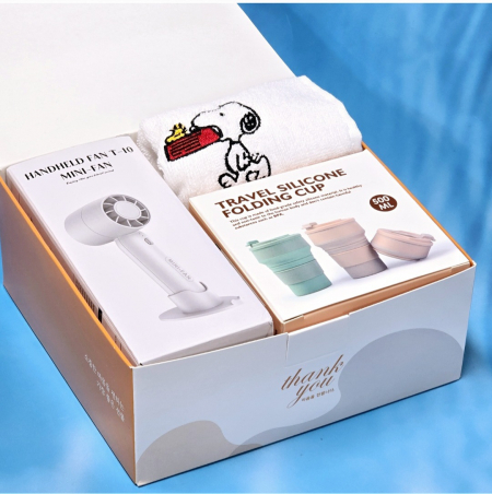 송월 스누피+ 카밀 핸드크림+실리콘 텀블러+ 쿨링 냉각 선풍기 #3