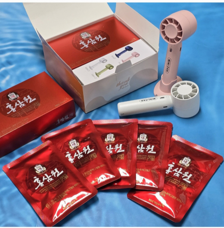 정관장 홍삼원 50ml x5포+ 쿨 선풍기 선물세트  손선풍기 #3