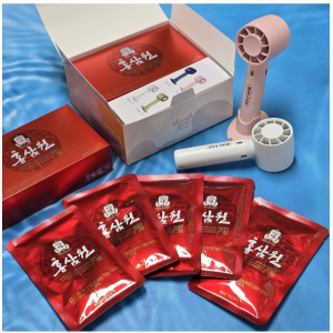 정관장 홍삼원 50ml x5포+ 쿨 선풍기 선물세트  손선풍기