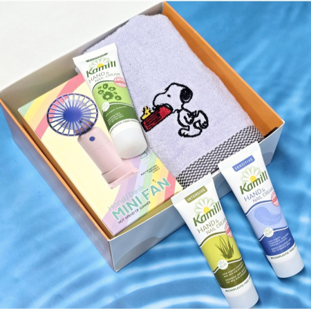 [송월타올], 송월 스누피+ 카밀 핸드크림+ 쿨링 냉각 선풍기 선물세트 타올세트+사은품, 미니선풍기 휴대용선풍기 송월 타월 타월세트 #3