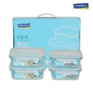 글라스락 직사각형 차곡 혼합 4조