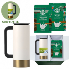 골프보틀 진공 텀블러 아이보리 스타벅스 드립커피 선물세트