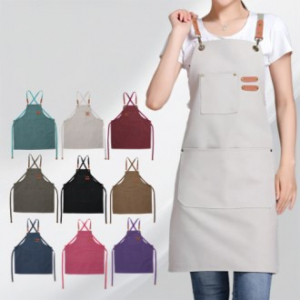 고급소재 도톰한 캔버스 앞치마 방수 앞치마 빅포켓 앞치마