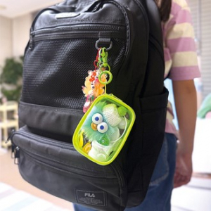 파우치 키링 열쇠고리 인형 파우치 가방 PVC 투명 파스텔 보관 케이스