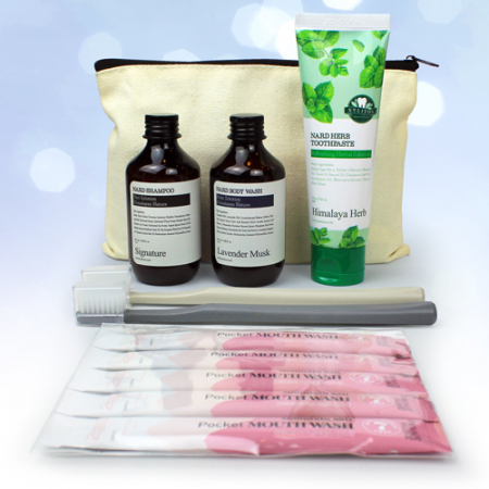 나드 미세모 칫솔 2개+샴푸+바디워시+치약 + 2080 가글 + 에코파우치 #2