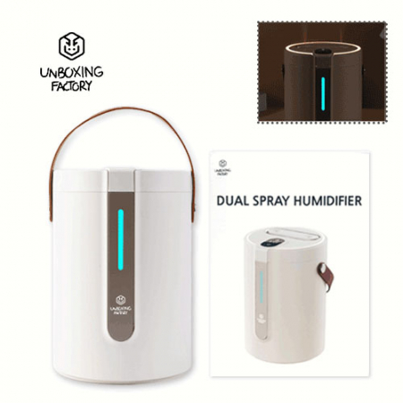 언박싱팩토리 저소음 무드등 듀얼 초음파 대용량 가습기 2.0L C타입 연결 방식 #2