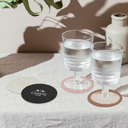 BLIF 양면 인조가죽 컵받침코스타 #3