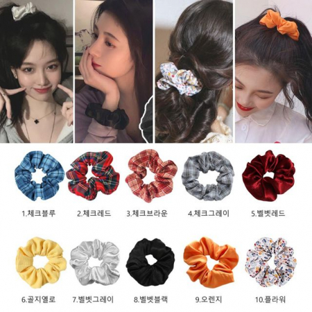 곱창머리끈 스크런치 헤어밴드 연애인 헤어 팔찌 대용 #2