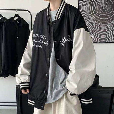 배색 남성야구점퍼 얇은소재 가볍게 걸치기 좋은 잠바 #2